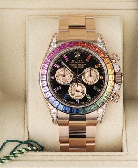 rolex rainbow daytona pink gold